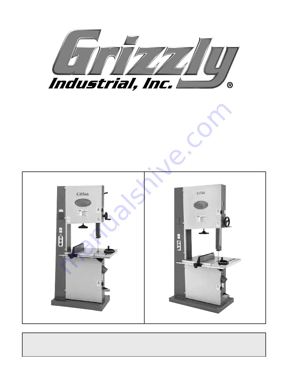 Grizzly g0531b Owner'S Manual Download Page 25