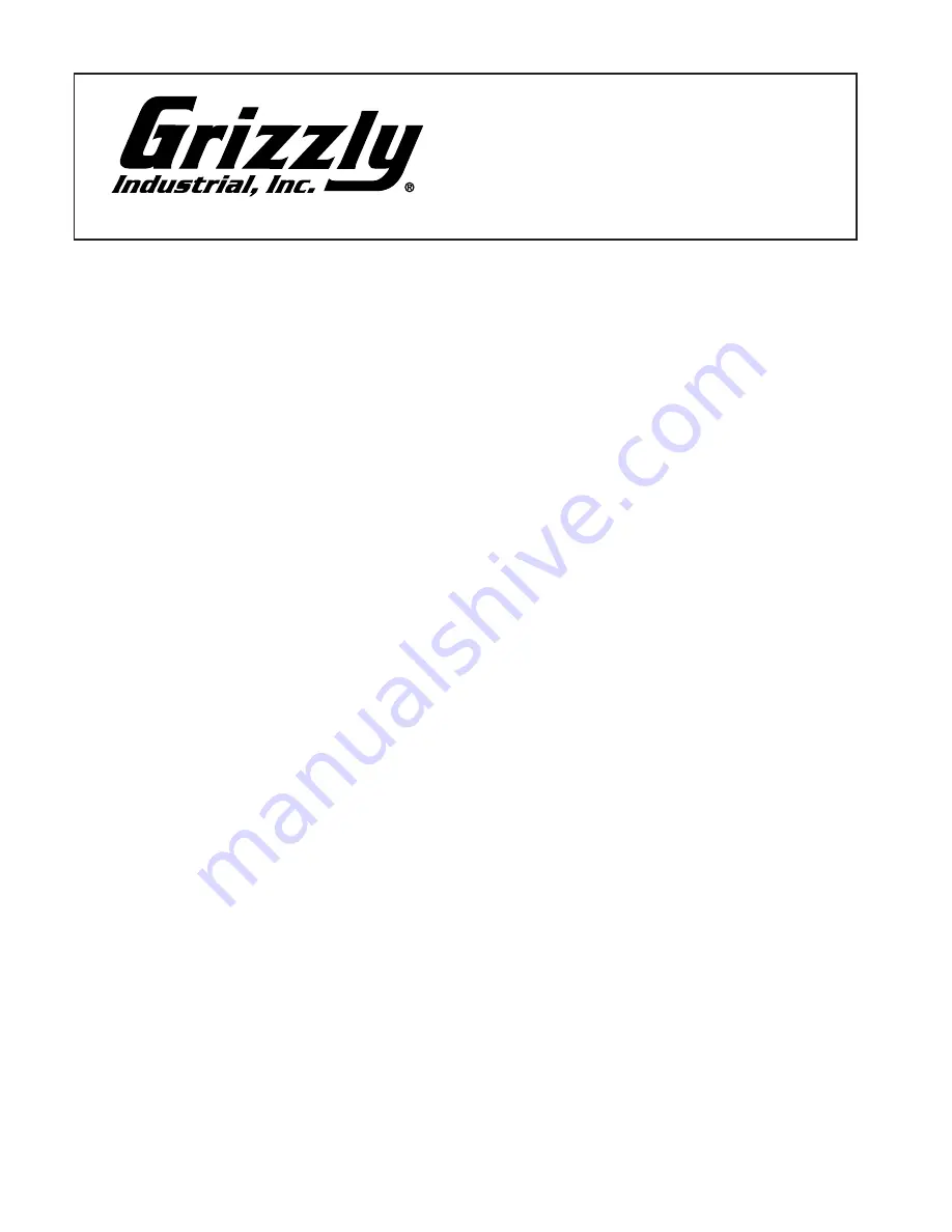 Grizzly g0531b Owner'S Manual Download Page 32