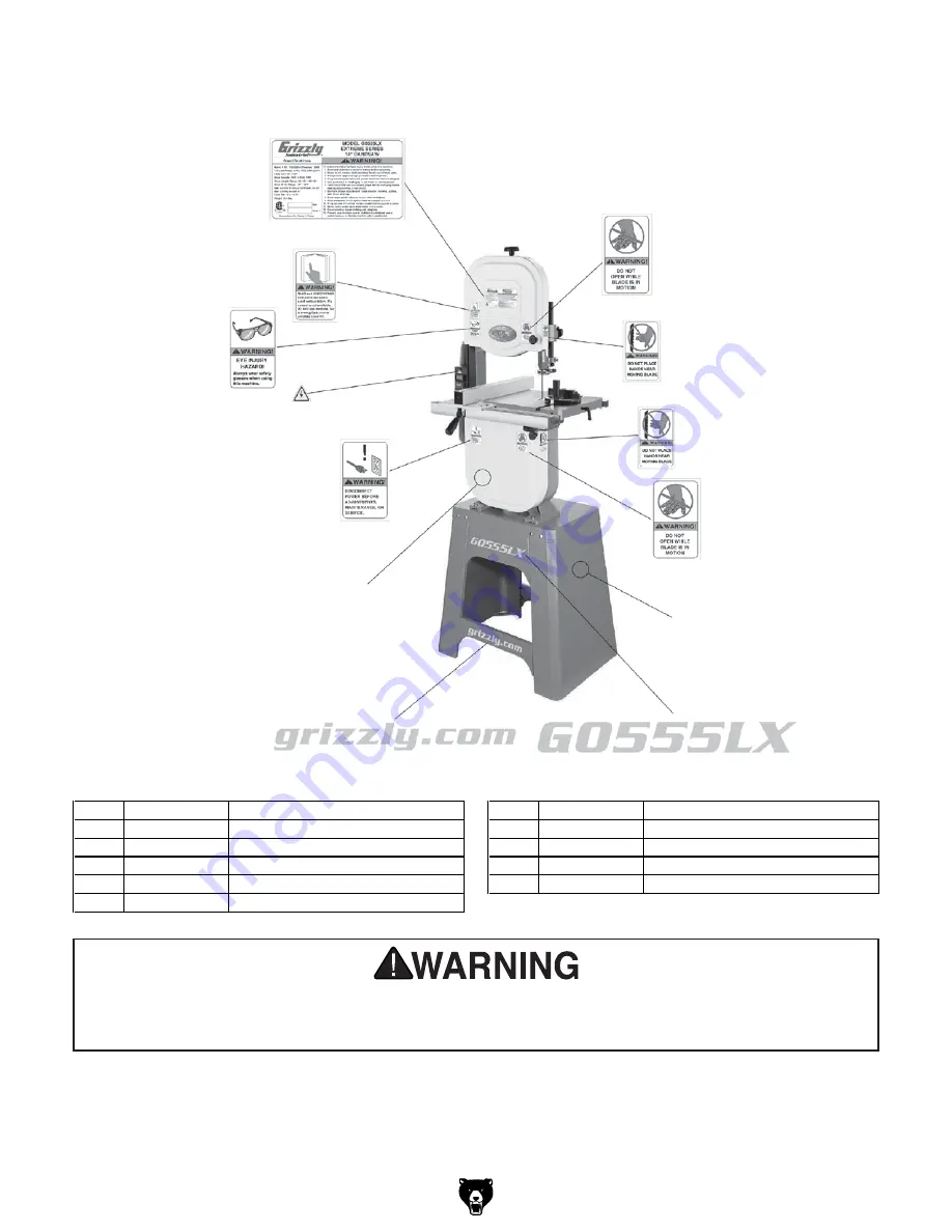 Grizzly g0555lanv  insert Manual Insert Download Page 74