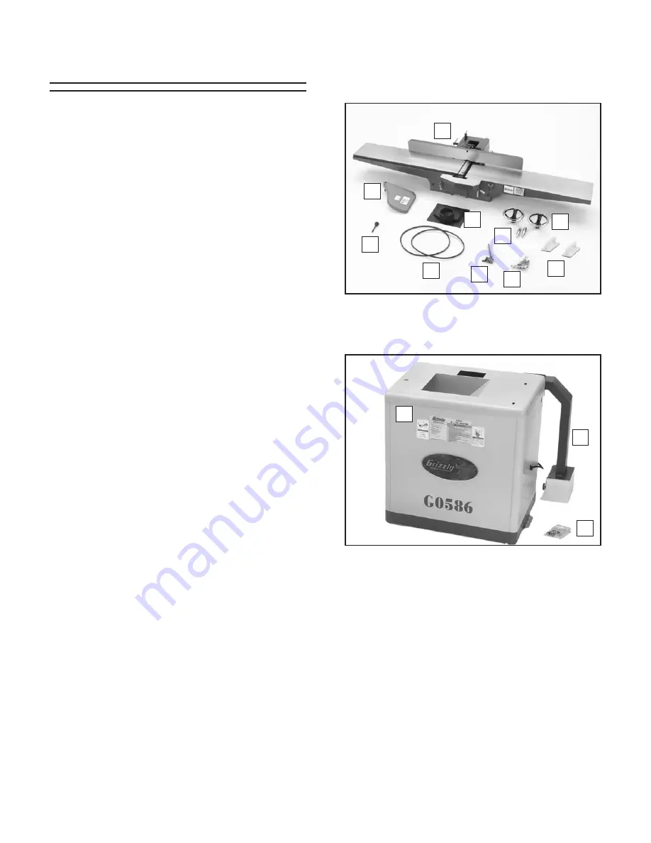 Grizzly G0586 Instruction Manual Download Page 13