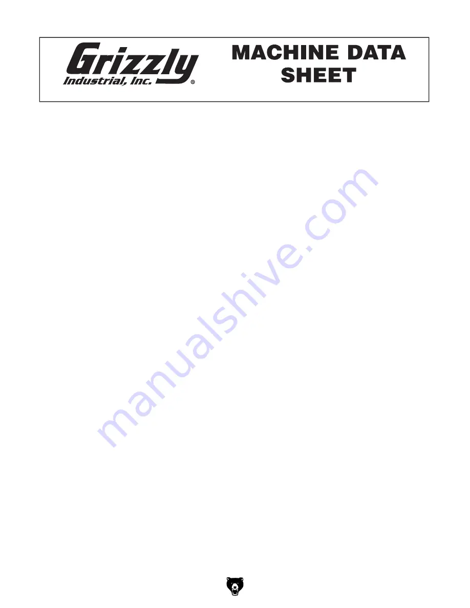 Grizzly G0634X Owner'S Manual Download Page 9