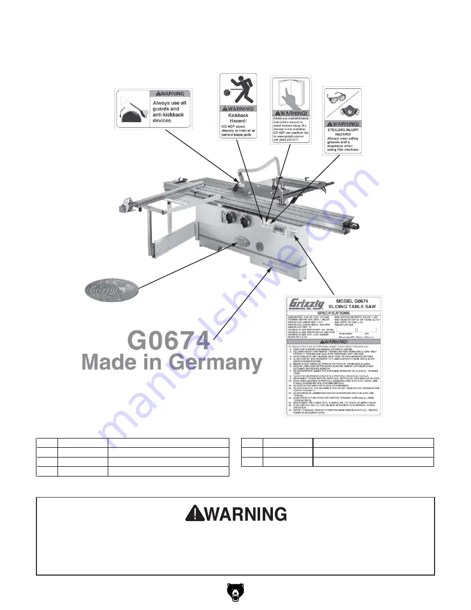 Grizzly G0674 Скачать руководство пользователя страница 76