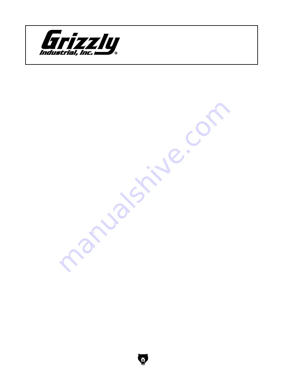 Grizzly G0690 Owner'S Manual Download Page 9