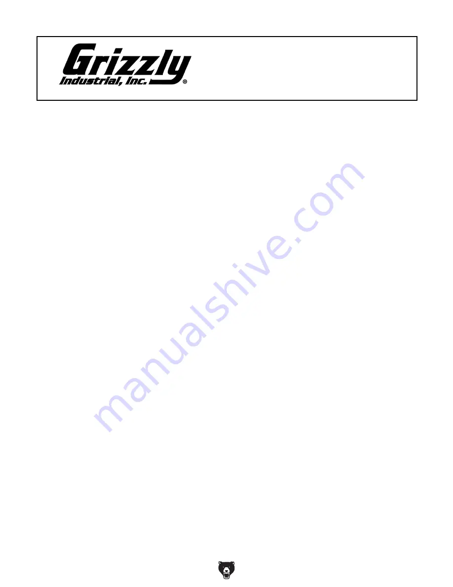 Grizzly G0699 Owner'S Manual Download Page 6