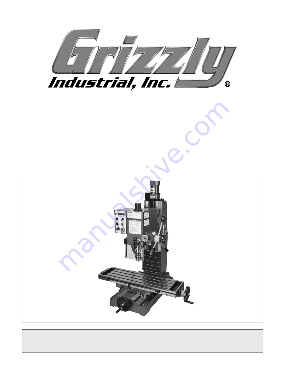 Grizzly G0720R Owner'S Manual Download Page 1