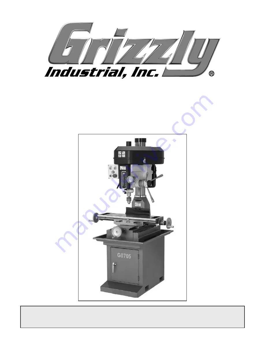 Grizzly G0760 Manual Download Page 3