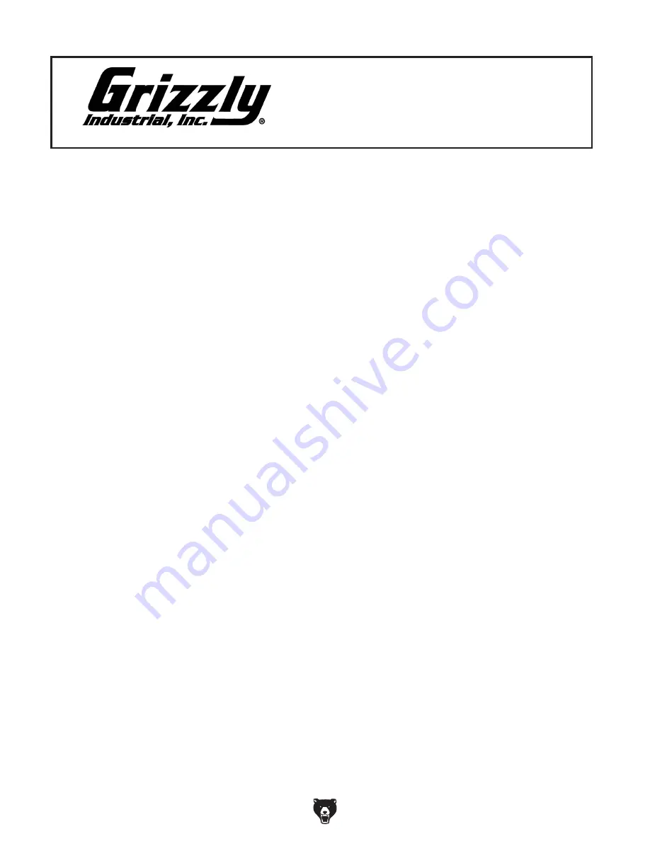 Grizzly G0764 Owner'S Manual Download Page 11