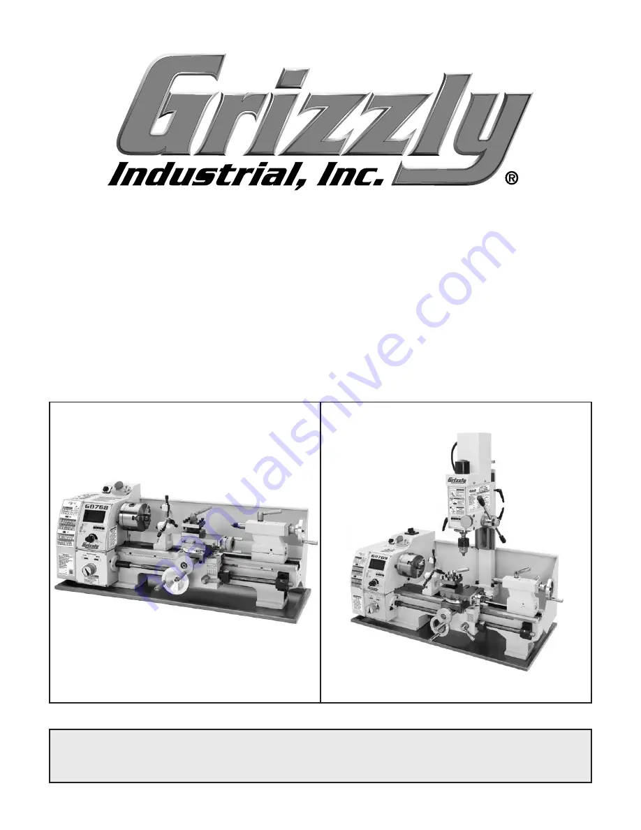 Grizzly G0768 Скачать руководство пользователя страница 5