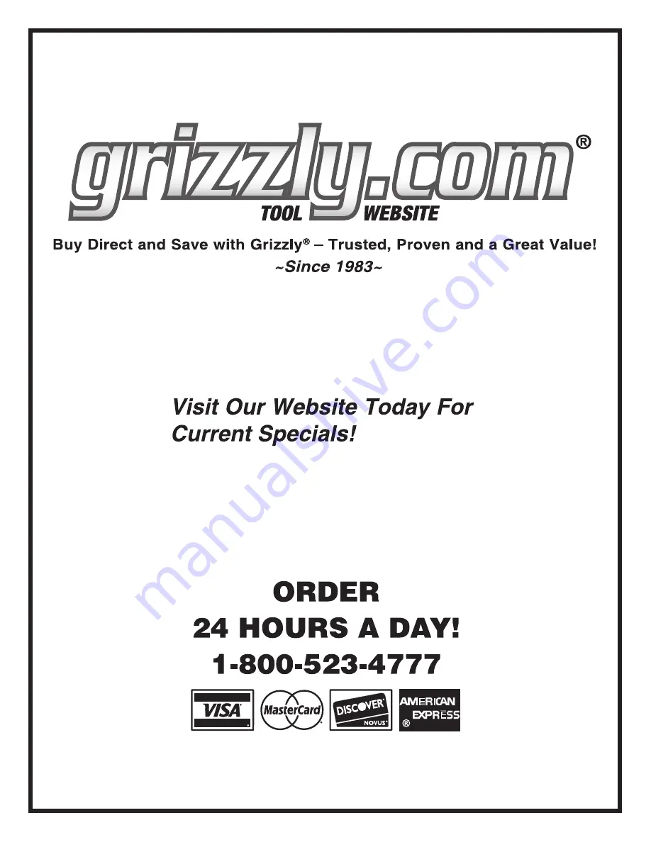 Grizzly G0771Z Manual Download Page 89