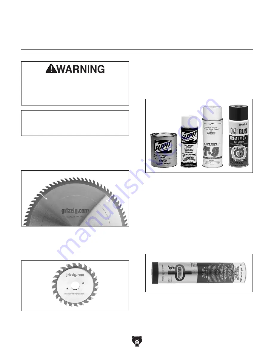 Grizzly G0772 Owner'S Manual Download Page 74