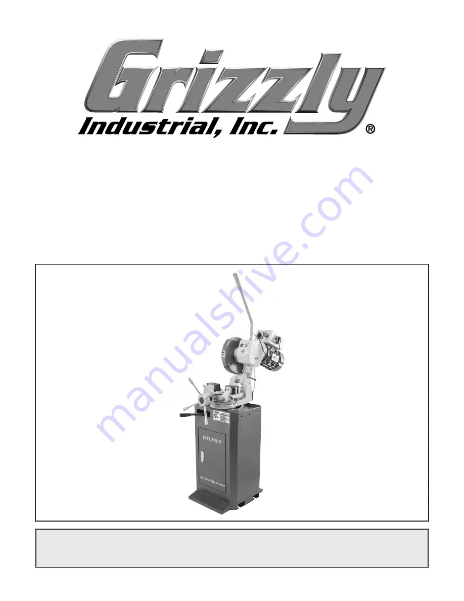 Grizzly G0783 Owner'S Manual Download Page 1