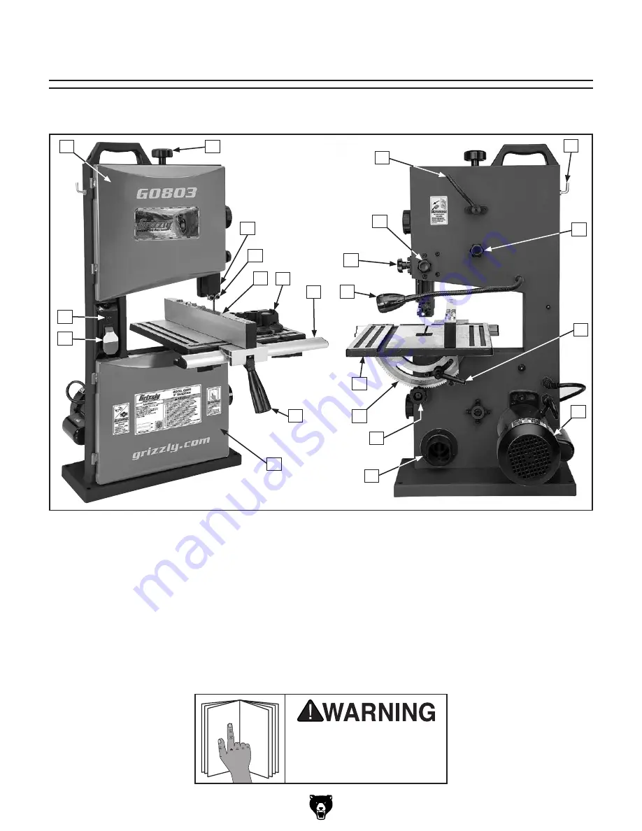 Grizzly G0803 Owner'S Manual Download Page 5