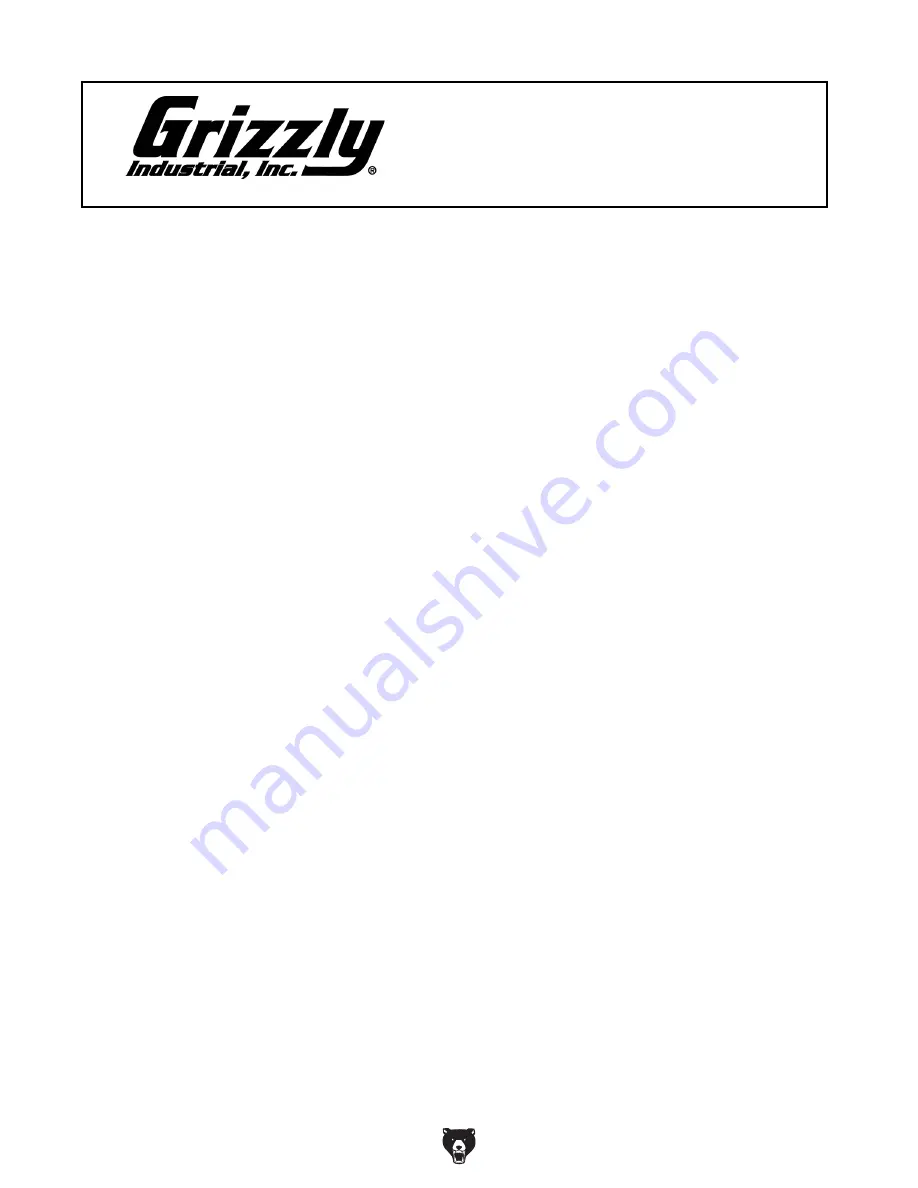 Grizzly G0803Z Owner'S Manual Download Page 8