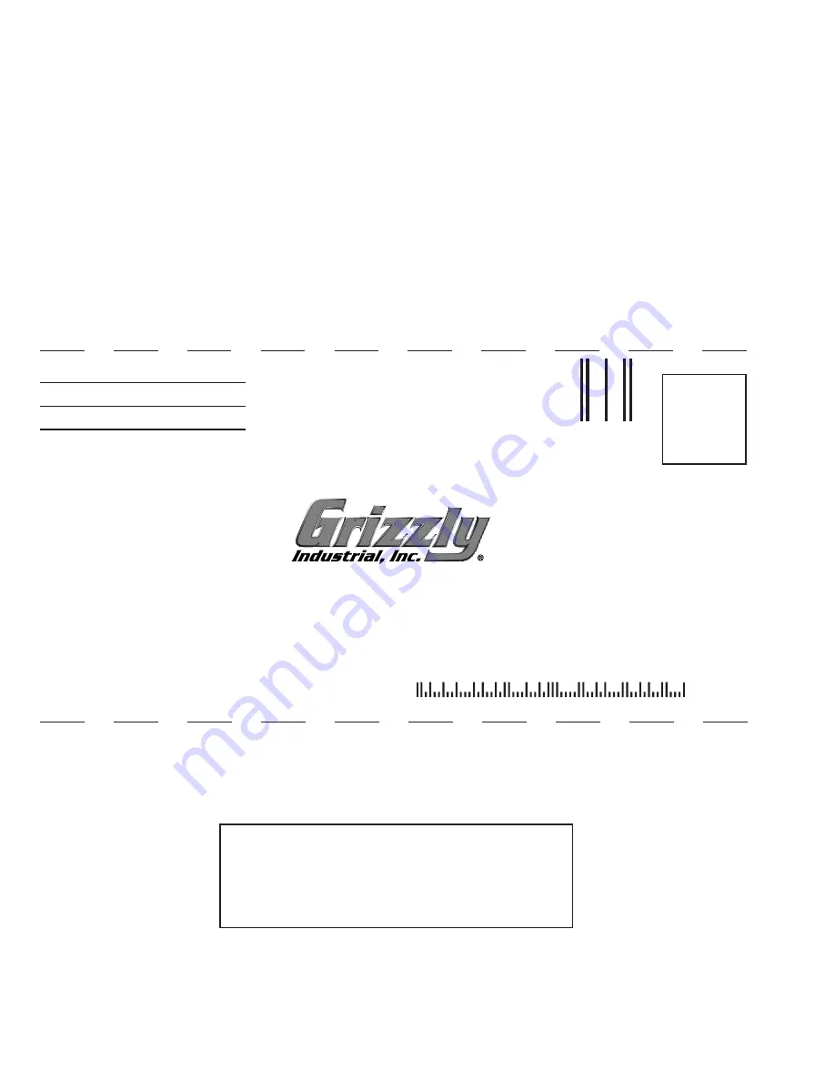 Grizzly G0803Z Owner'S Manual Download Page 58