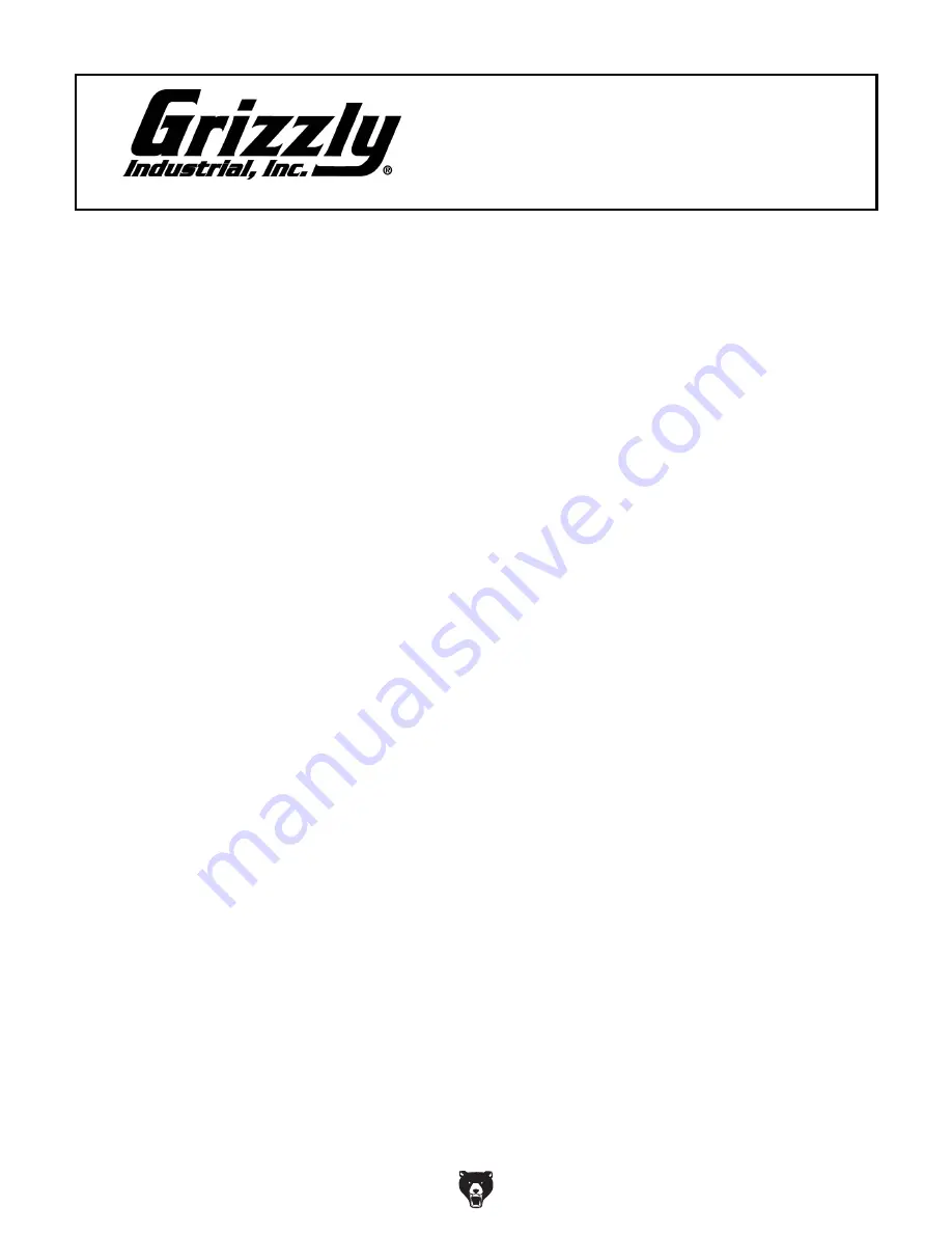 Grizzly G0808 Owner'S Manual Download Page 9