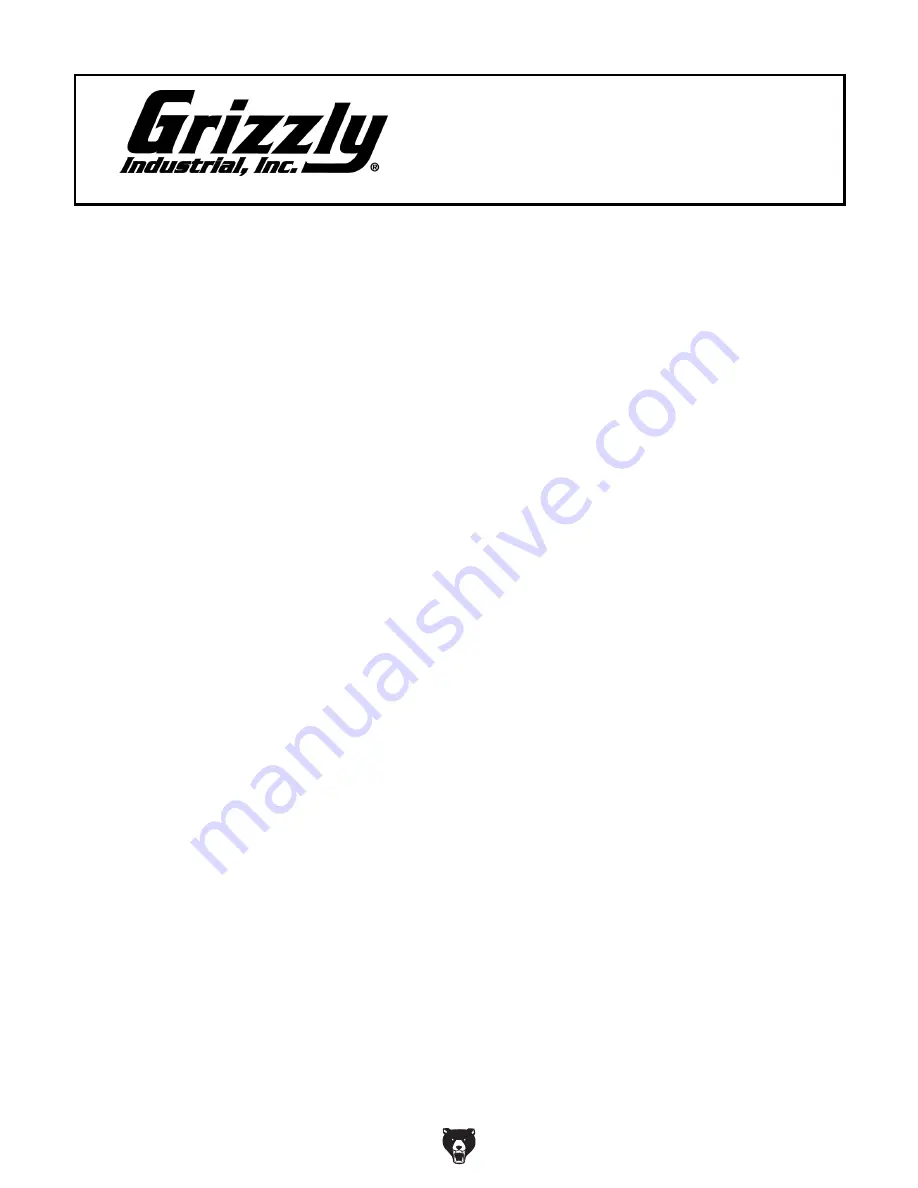 Grizzly G0855 Owner'S Manual Download Page 8