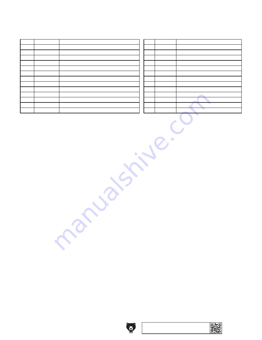 Grizzly G0886 Owner'S Manual Download Page 71