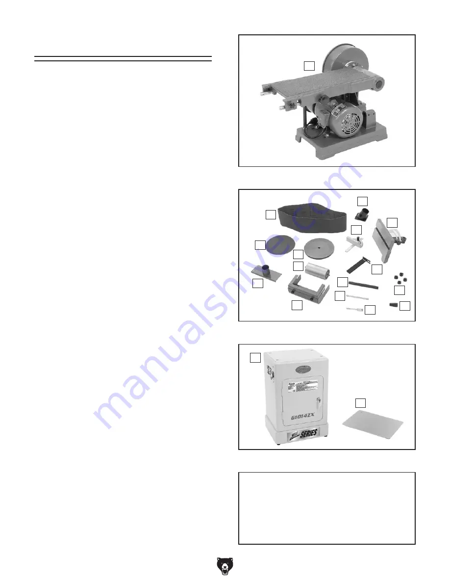 Grizzly G1014Z Owner'S Manual Download Page 20