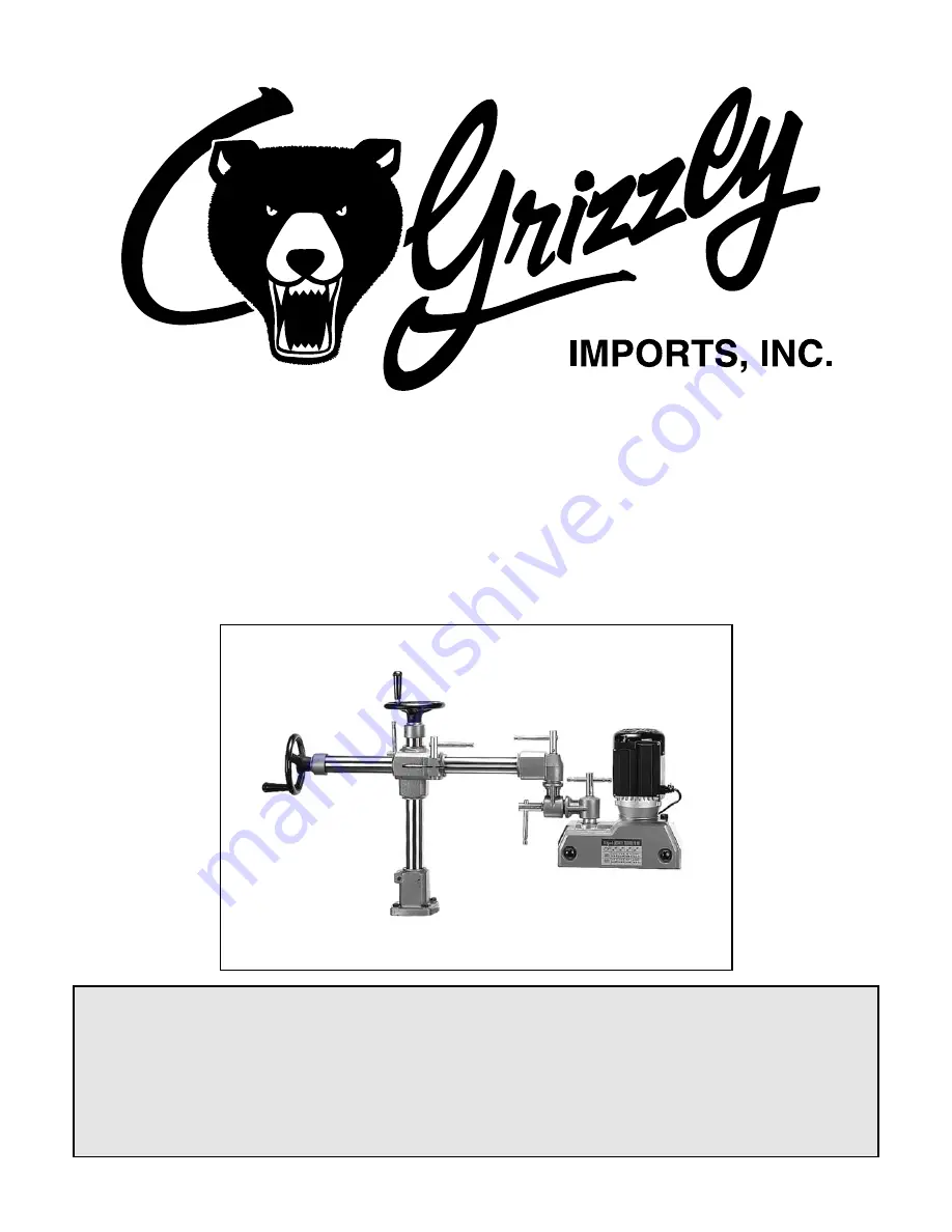 Grizzly G1128 Скачать руководство пользователя страница 1