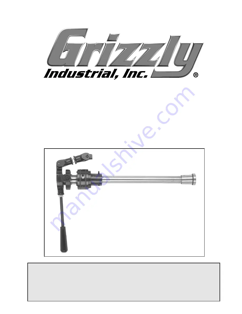 Grizzly G5960 Скачать руководство пользователя страница 1