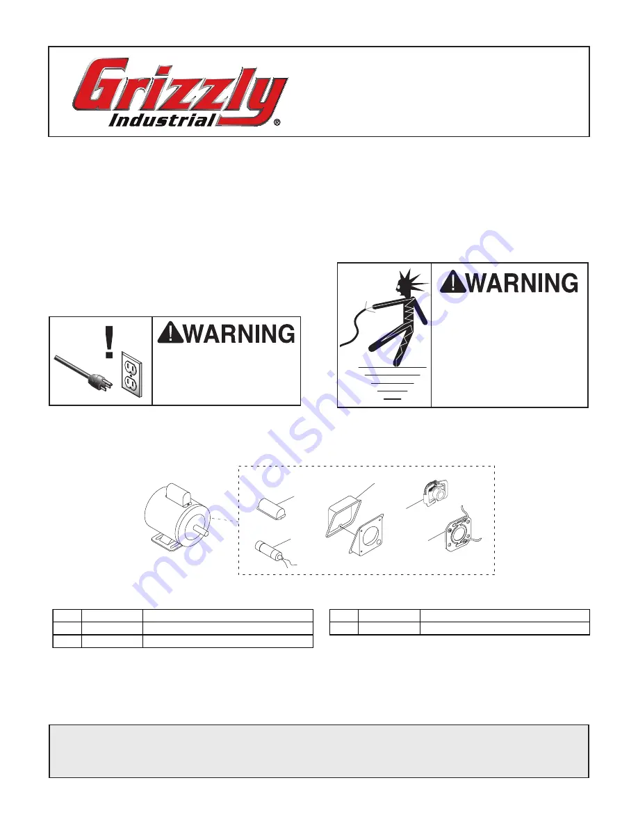 Grizzly H5376 Instruction Sheet Download Page 1