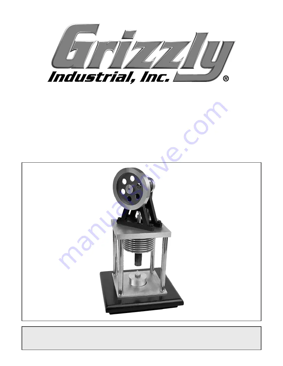 Grizzly H8104 Owner'S Manual Download Page 1