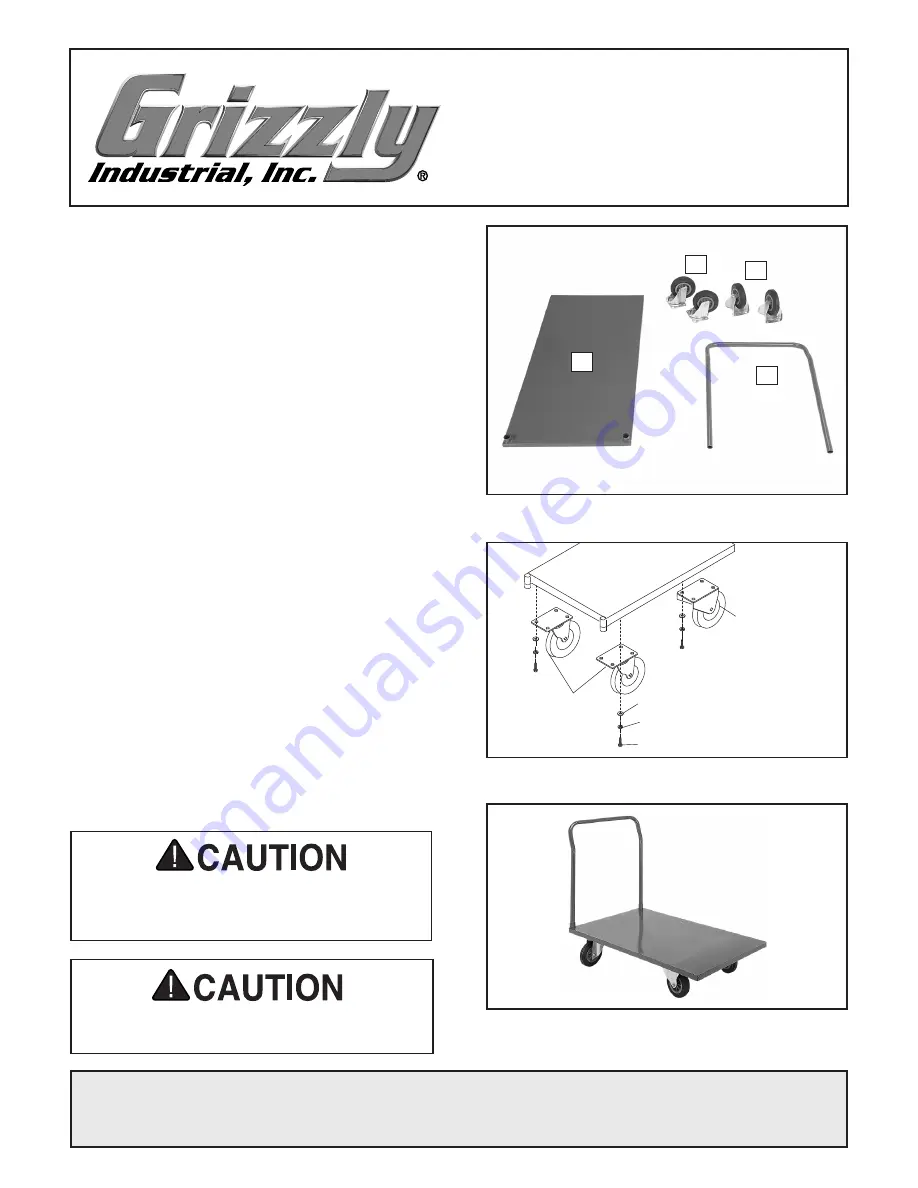 Grizzly Long Platform Truck G7114 Instruction Sheet Download Page 1