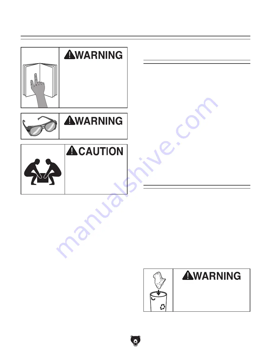 Grizzly Polar Bear G0833P Owner'S Manual Download Page 18