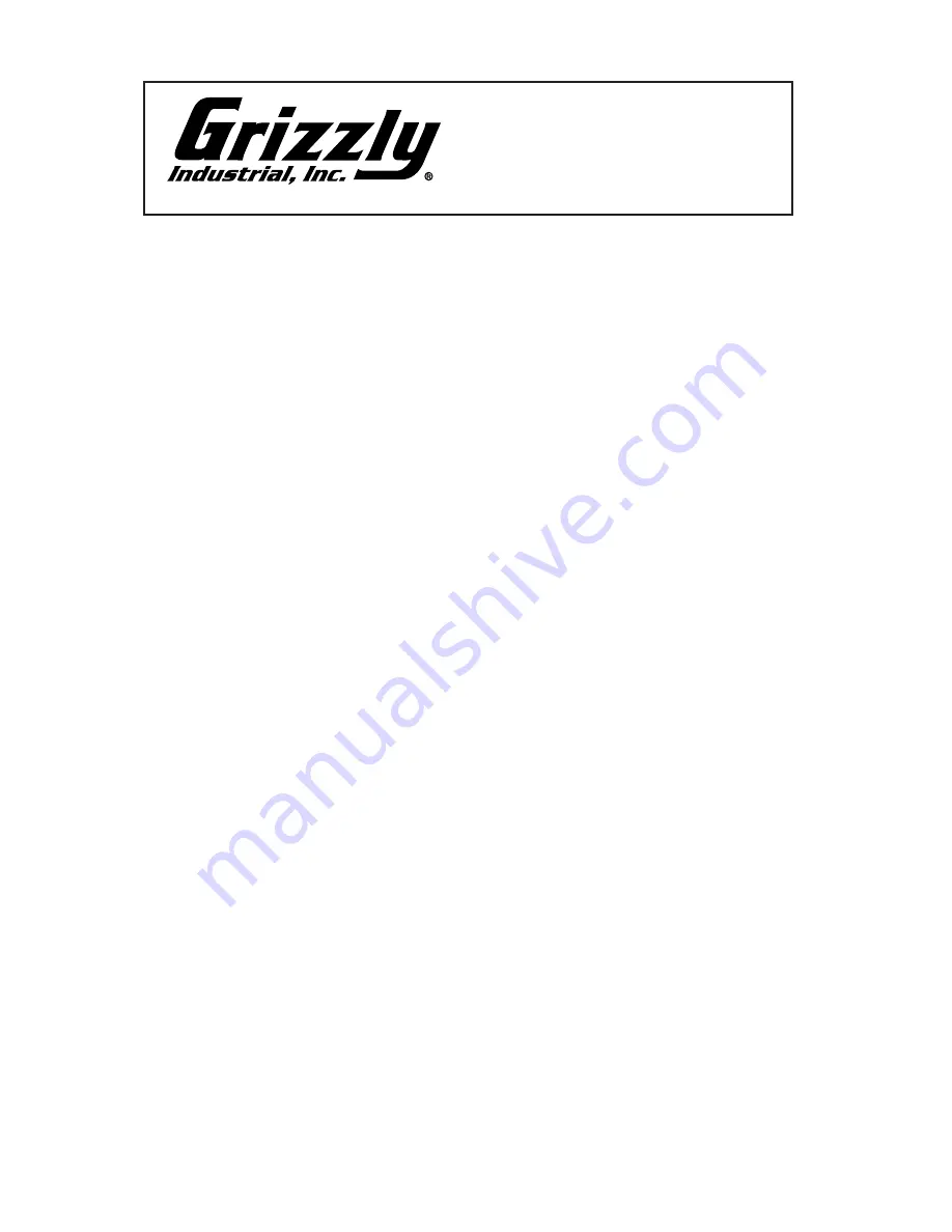 Grizzly T10097 Instruction Manual Download Page 7