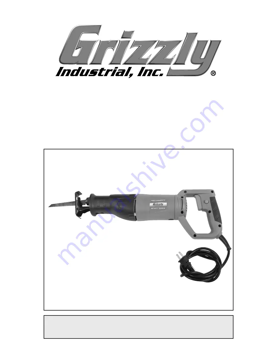 Grizzly T10874 Скачать руководство пользователя страница 1