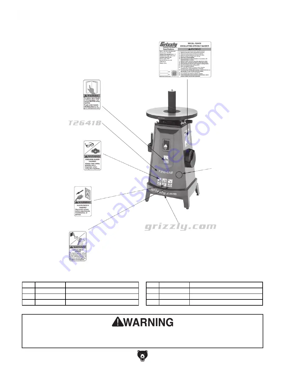 Grizzly T26417 Скачать руководство пользователя страница 40