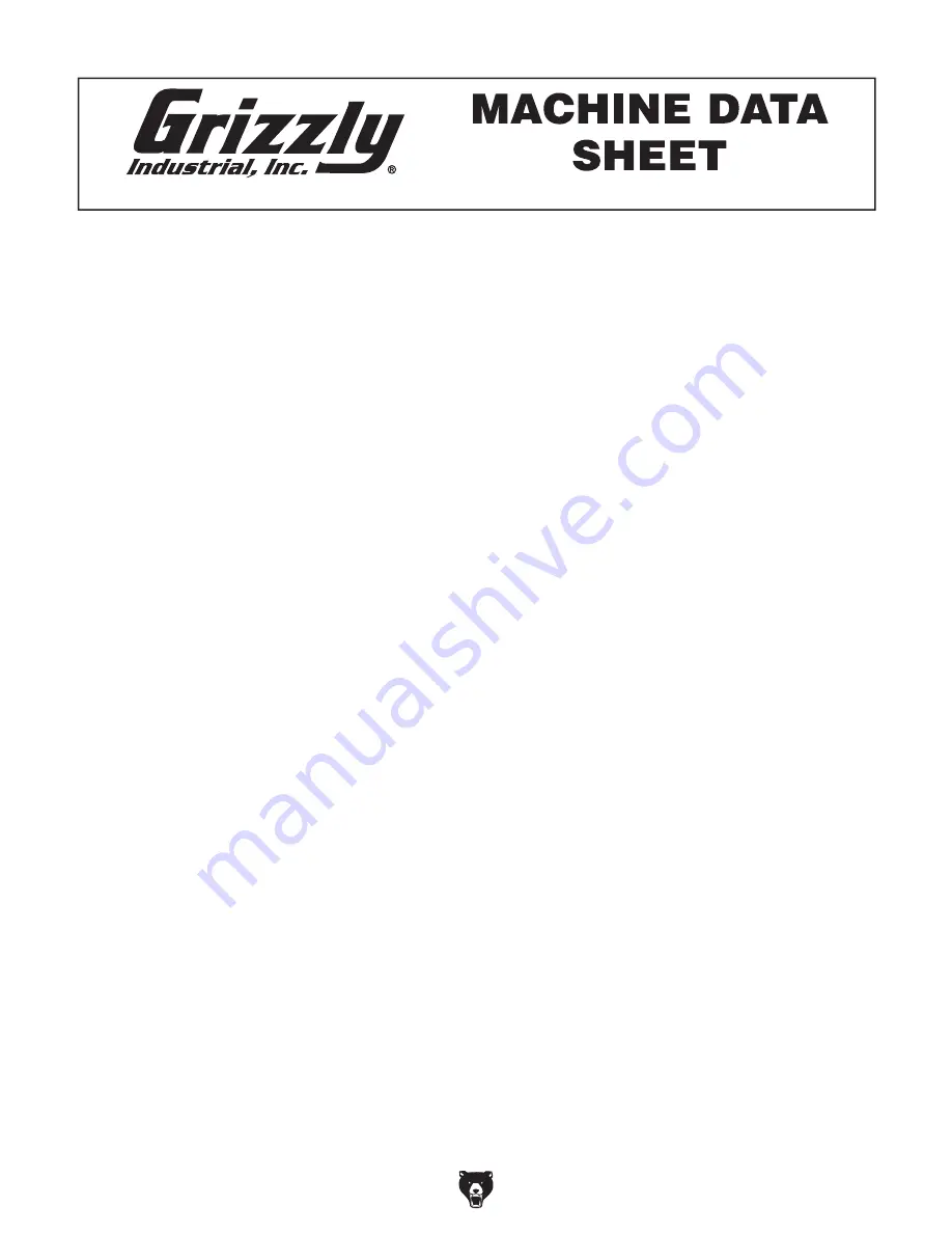 Grizzly T31634 Owner'S Manual Download Page 12