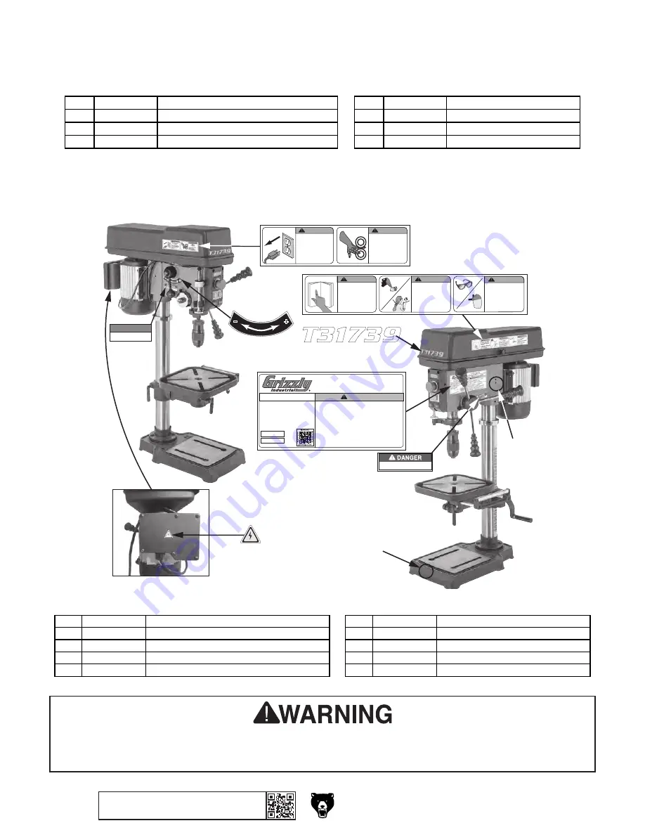 Grizzly T31739 Owner'S Manual Download Page 42