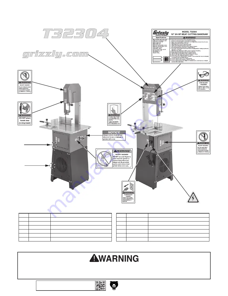 Grizzly T32304 Owner'S Manual Download Page 50