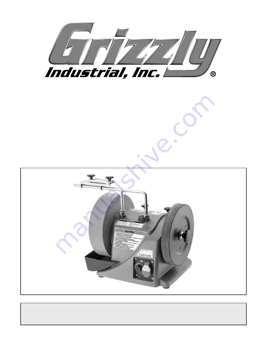 Grizzly T32720 Owner'S Manual Download Page 1