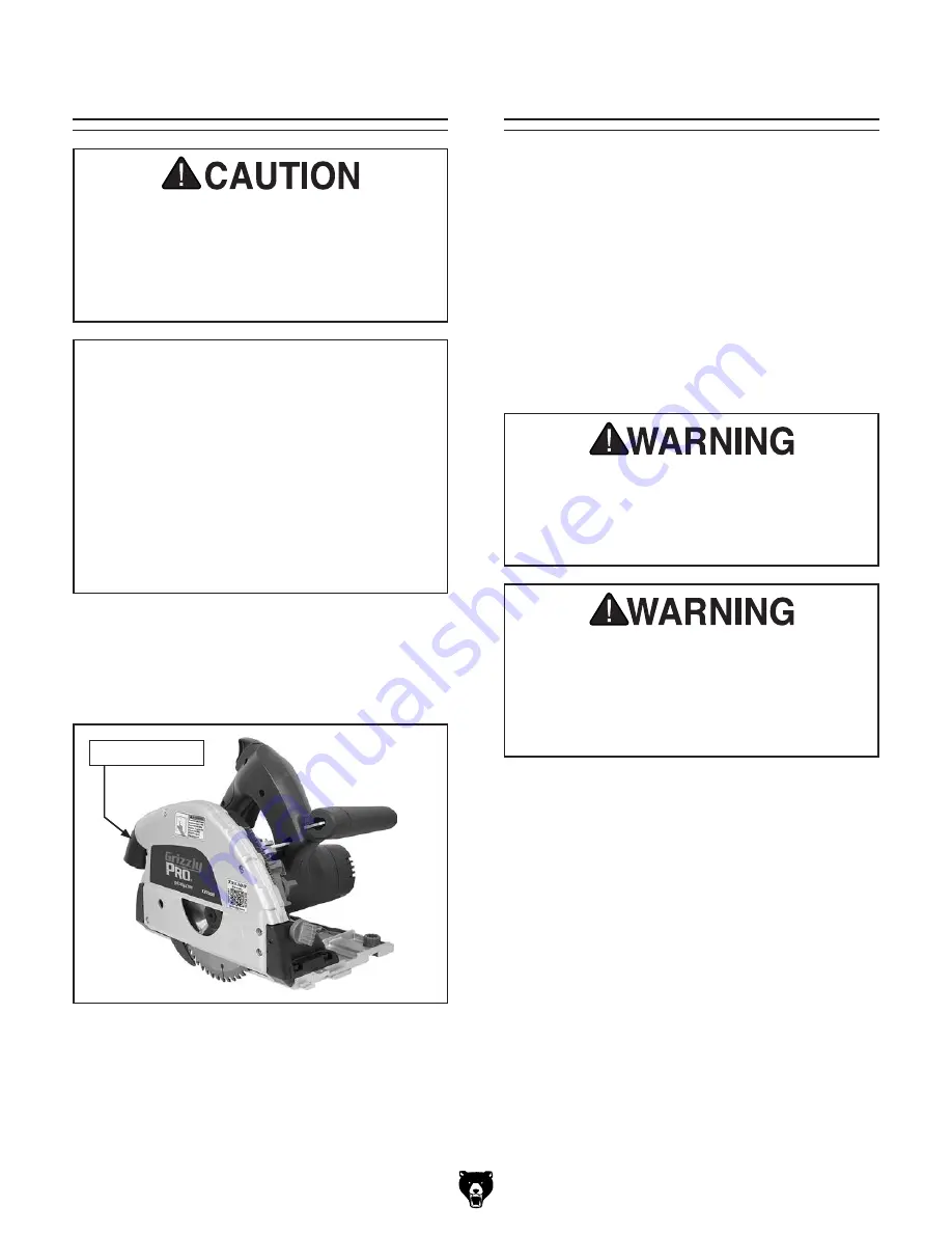 Grizzly T33300 Owner'S Manual Download Page 17