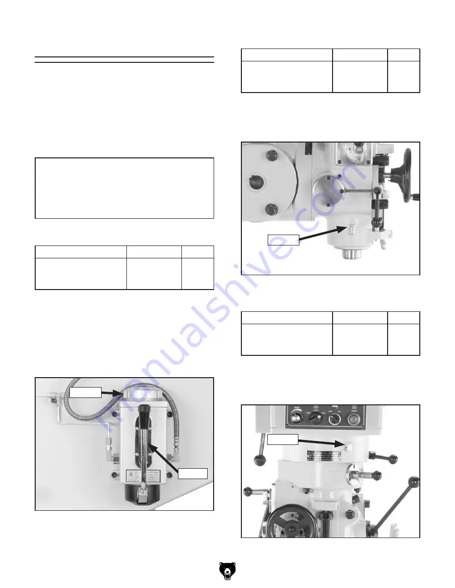 Grizzly Vertical Mill G0667X Owner'S Manual Download Page 39