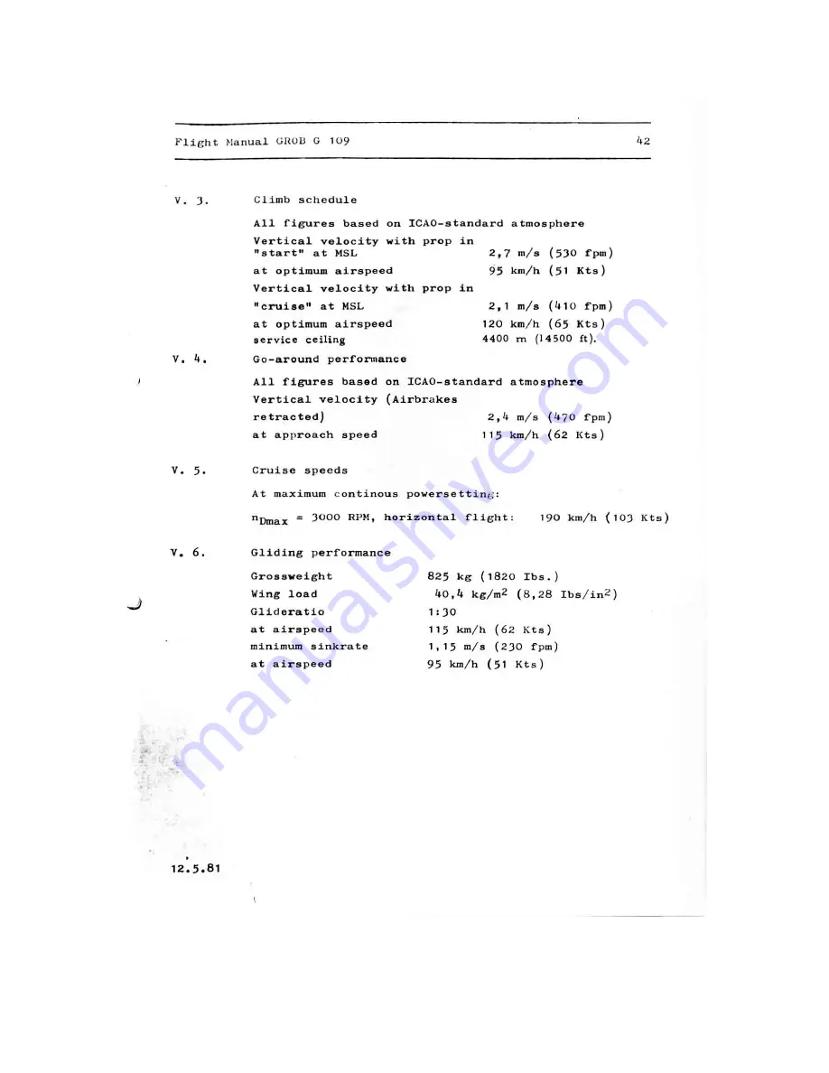 Grob G 109 Flight Manual Download Page 49