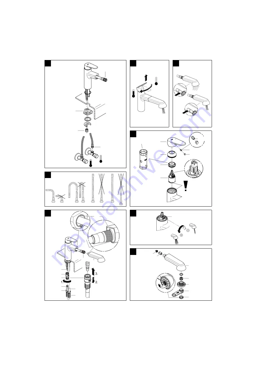 Grohe Eurodisc Cosmopolitan Assembly Instructions Manual Download Page 7