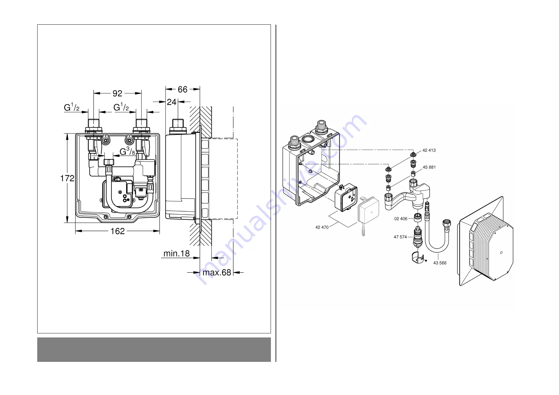 Grohe EUROSMART COSMOPOLITAN E 36336 Series Manual Download Page 2