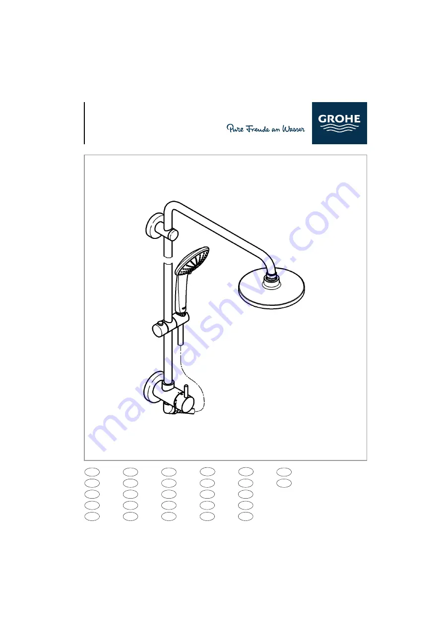 Grohe RETRO-FIT SHOWER SYSTEM 26 190 Manual Download Page 1