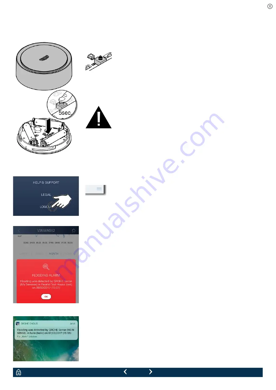 Grohe Sense 22 505 Manual Download Page 74