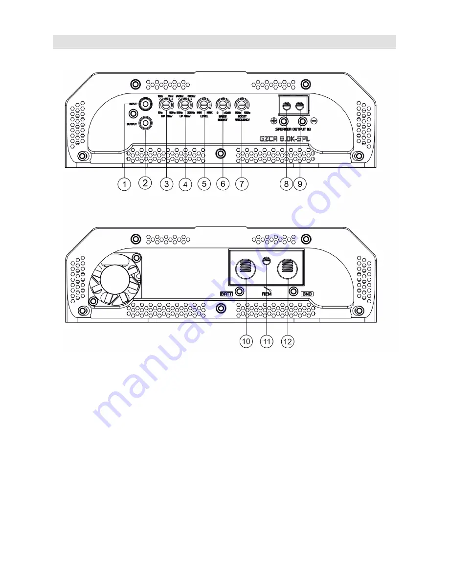 Ground Zero GZCA 8.0K-SPL Owner'S Manual Download Page 11