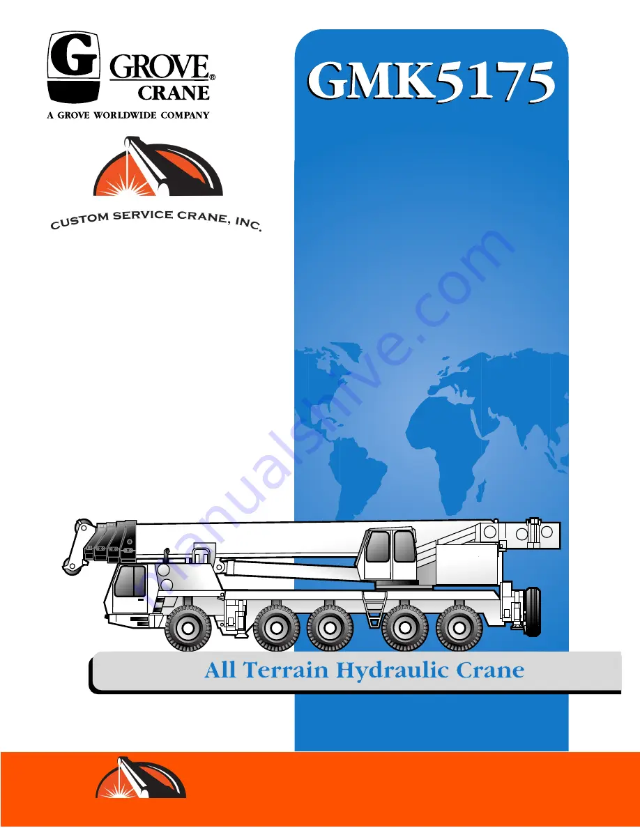 Grove Crane GMK 5175 Operating Manual Download Page 1