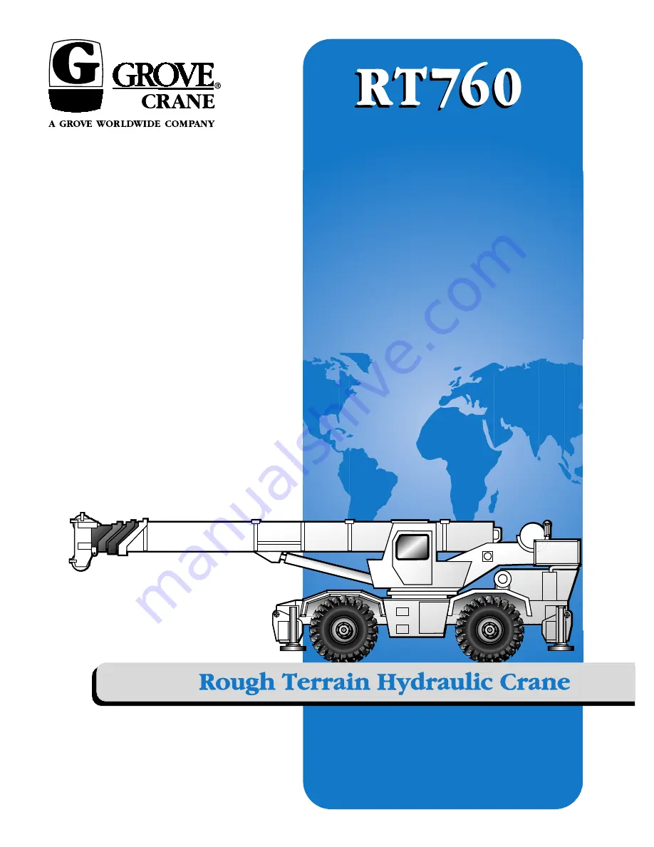 Grove Crane RT760 Manual Download Page 1