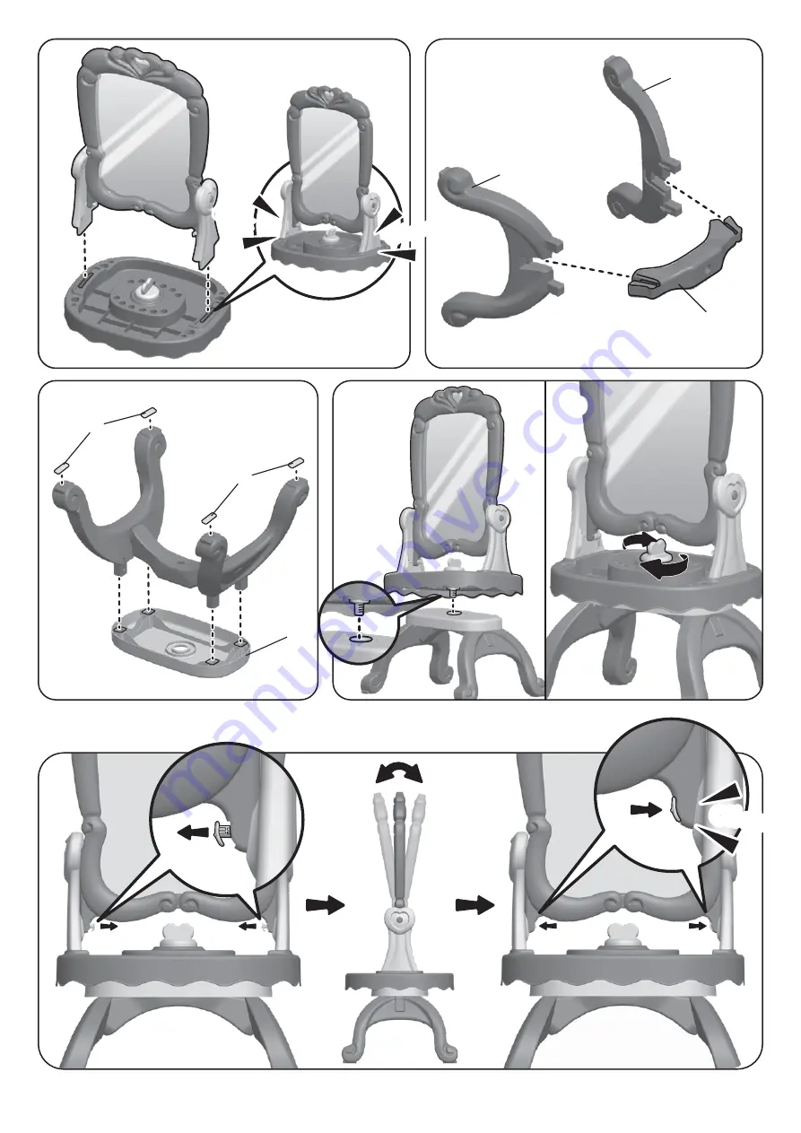 grow 'n up FabStudio 3-in-1 Vanity Easel Instruction Manual Download Page 2