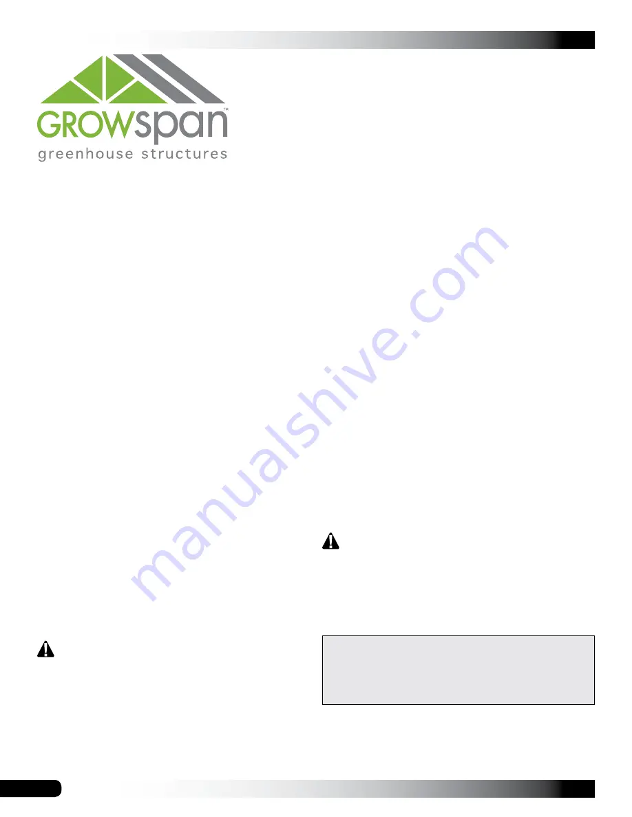 GrowSpan Gothic Pro Series Manual Download Page 2