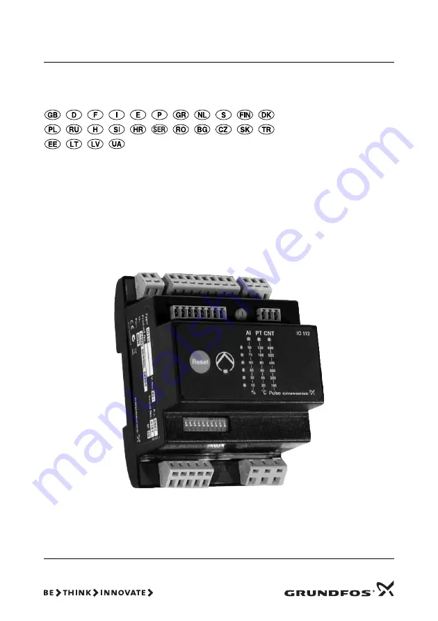 Grundfos IO 112 Скачать руководство пользователя страница 1