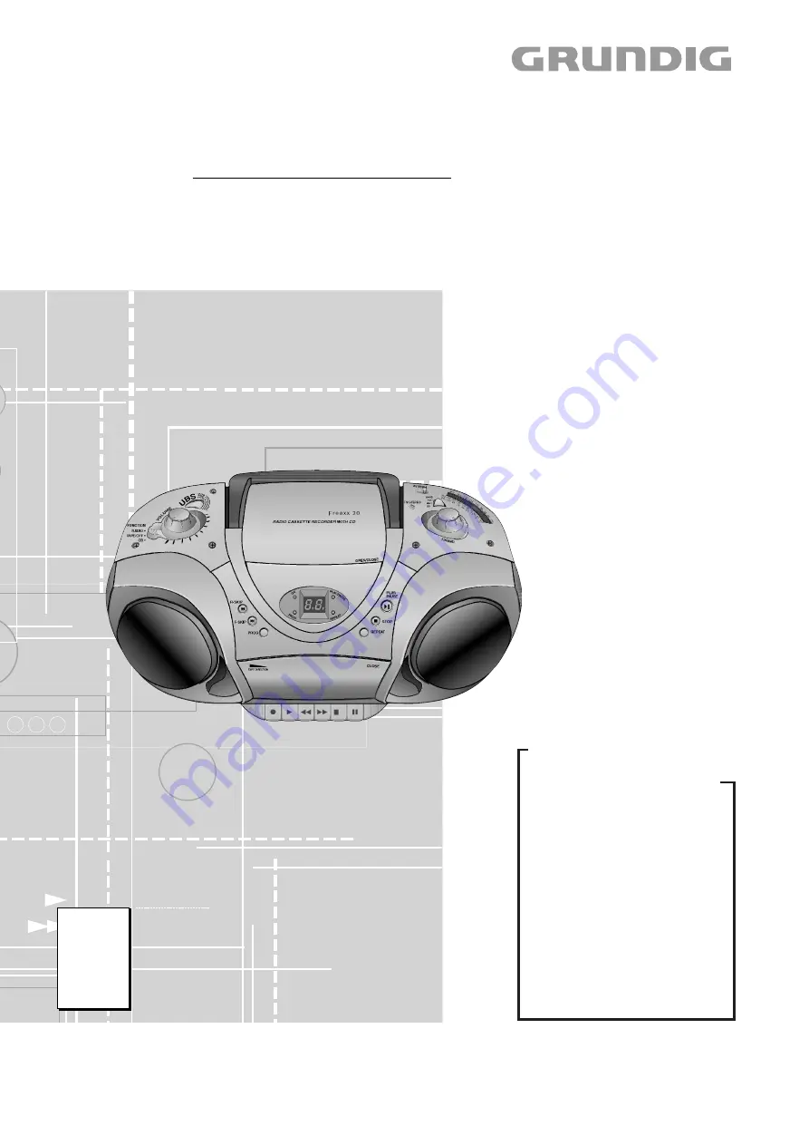 Grundig freaxx 20 Service Manual Download Page 1