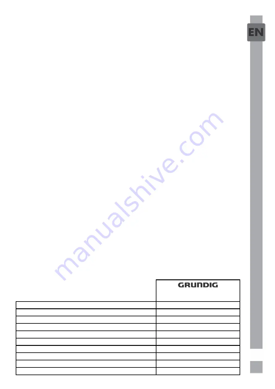 Grundig GKNM46220DZ User Instructions Download Page 5